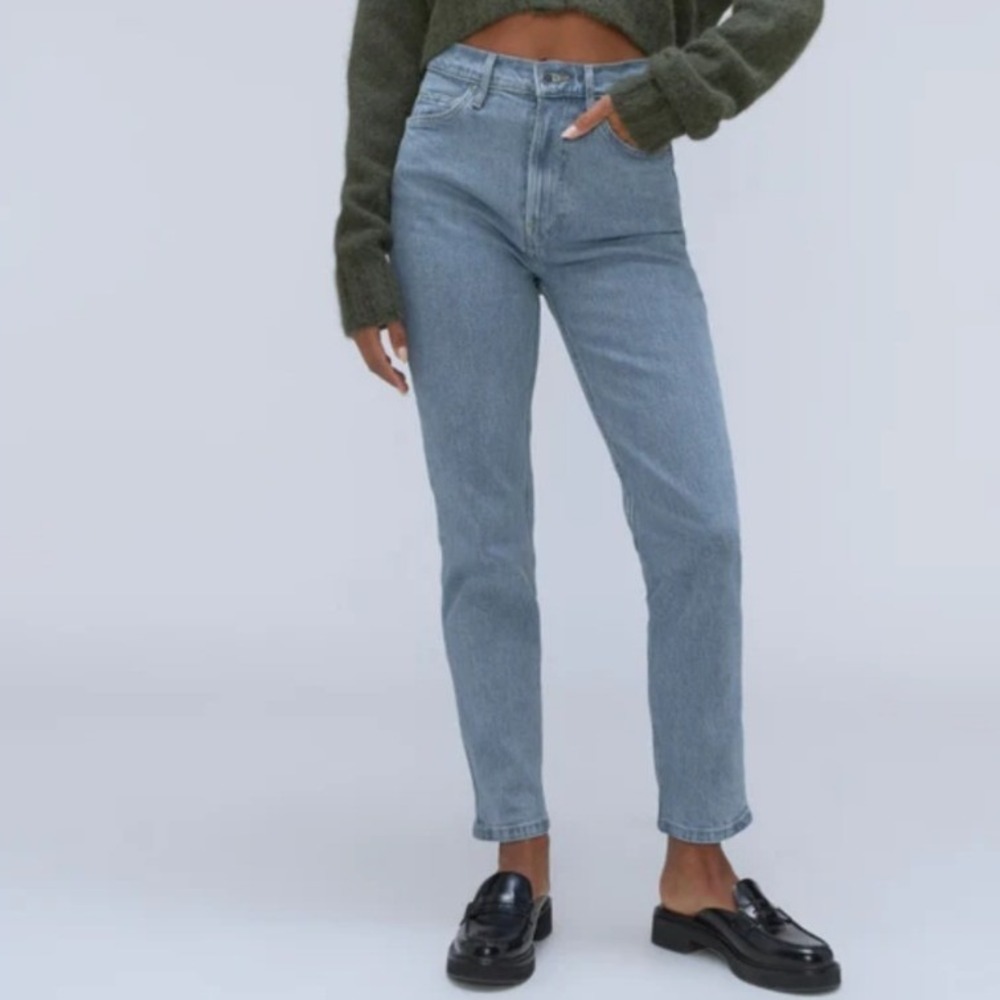 Everlane The Original Cheeky Light Wash Organic Cotton Blend Ankle Jeans - 27